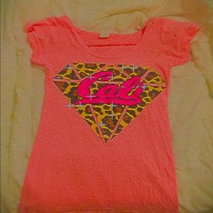 Cute pink Cali shirt, with leopard diamond